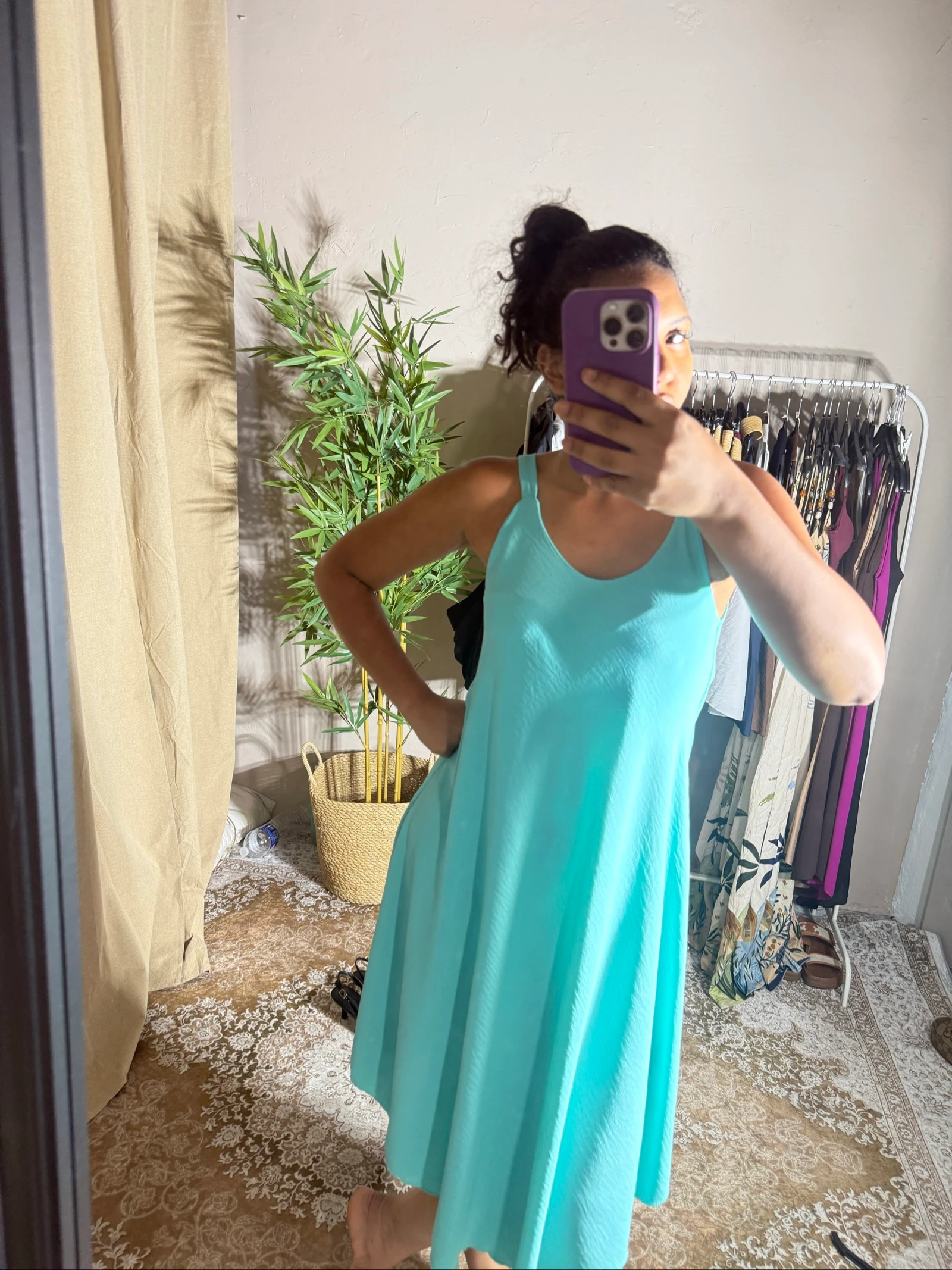 Turquoise jurk een maat – photo 9